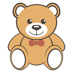 Obraz premium toy bear with bow tie