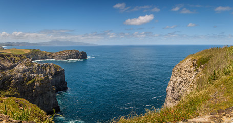 View on Atlantic Ocean Coast, Sao Miguel island, Azores, Portugal