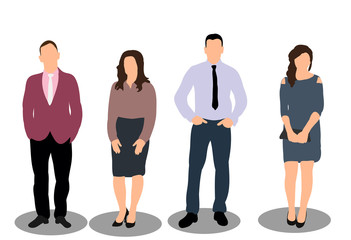 flat style, isometric people