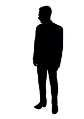 black silhouette man standing