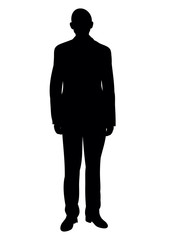 Obraz premium isolated, black silhouette man standing