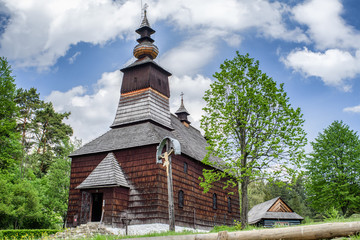 Wooden church in museum Lubovna, Slovakia