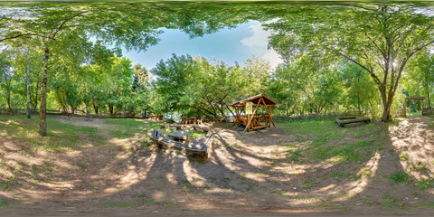 Full spherical 360 degrees seamless panorama in equirectangular equidistant projection, panorama in...