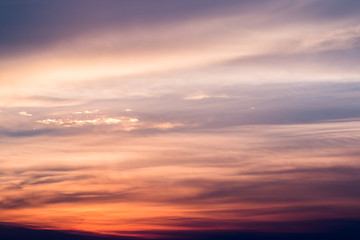 Obraz premium colorful dramatic sky with cloud at sunset