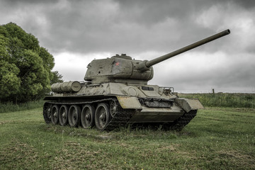 Soviet tank T-34 from World War II, Slovakia