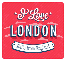 Vintage greeting card from London - England.