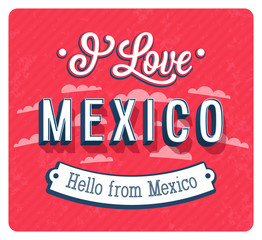 Vintage greeting card from Mexico - Mexico.