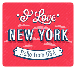 Vintage greeting card from New York - USA.