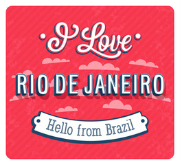 Vintage greeting card from Rio De Janeiro - Brazil.