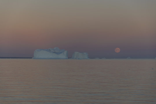Moonrise in Greenland