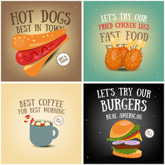 Coffee, Fast Food, Ice Cream Posters