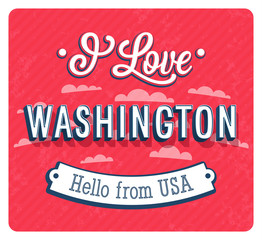 Vintage greeting card from Washington - USA.