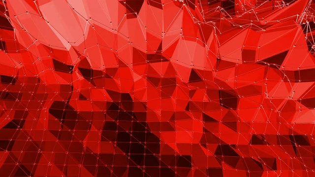 Cartoon modern 3D design. Abstract shining red low poly surface as unique background in stylish low poly design. Polygonal mosaic background with vertex, spikes. Red low poly background. Free space