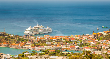 View of St. George City from the Fort Frederick's, Grenada