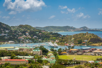 Obraz premium View of St. George Marina from the Fort Frederick's, Grenada