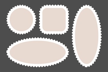 Post stamps set with dark background