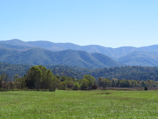 Beautiful landscape photograph of rolling mountain hills