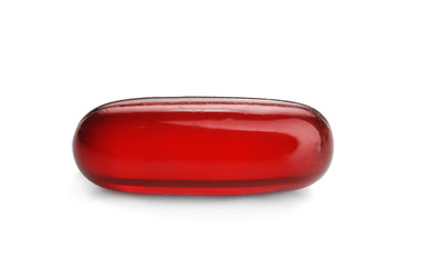Health care concept. Colorful pill on white background