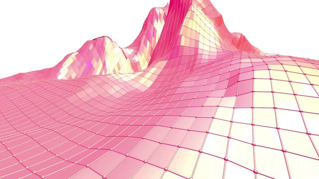 Cartoon modern 3D design. Abstract shining red low poly surface as сomputer background in stylish low poly design. Polygonal mosaic background with vertex, spikes. Red low poly background. Free space