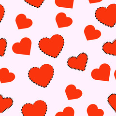 Hearts seamless patter. Vector image Wallpaper. The concept of love.