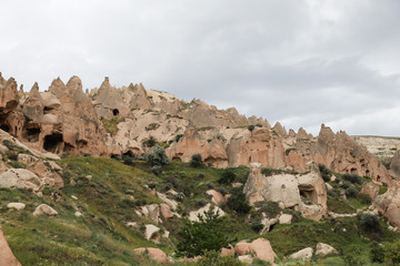 Rock Formations in Zelve Valley, Cappadocia