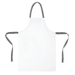 Blank white apron isolated on white background