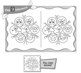  game black  find 9 differences  emotions