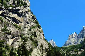 Granite mountains in the Italian Alps