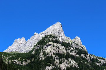 Granite rock mountain peak
