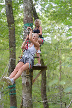 Trying The Zipline