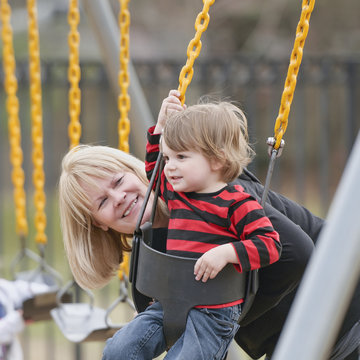 Grandma and Grandson at the park