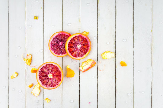 Fresh Organic Blood Orange and Peel