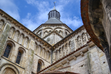 Obraz premium The ancient gothic abbey in the France
