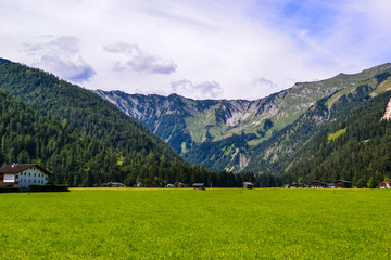 Fototapeta na wymiar View at Innsbrucks foothills mountain scenery, Austria