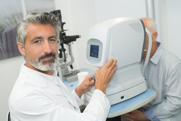 Obraz premium a visit to the optician