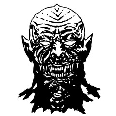 Bared teeth of hungry vampire. Vector illustration.