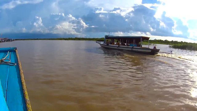 Tipical boat in tnole sap, Cambodia