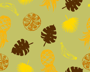 Vector fruits pattern.