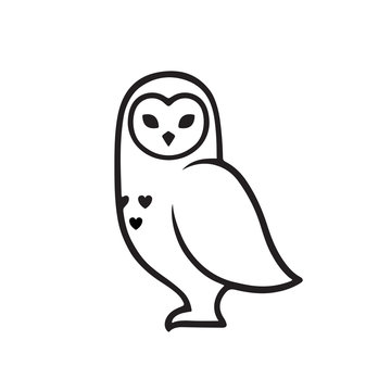 White owl illustration