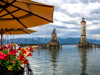 Hafen von Lindau im Bodensee 