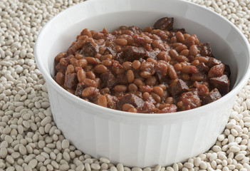 Baked Beans and Sausage on Beans