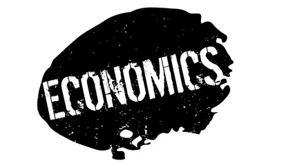 Economics rubber stamp. Grunge design with dust scratches. Effects can be easily removed for a clean, crisp look. Color is easily changed.