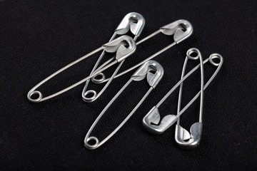 silver safety pin
