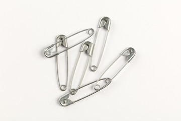 silver safety pin