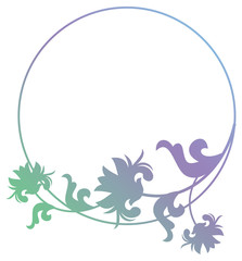 Beautiful gradient frame. Color silhouette frame for advertisements, wedding and other invitations or greeting cards. Raster clip art.