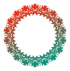 Beautiful gradient frame. Color silhouette frame for advertisements, wedding and other invitations or greeting cards. Raster clip art.