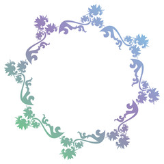 Beautiful gradient frame. Color silhouette frame for advertisements, wedding and other invitations or greeting cards. Raster clip art.