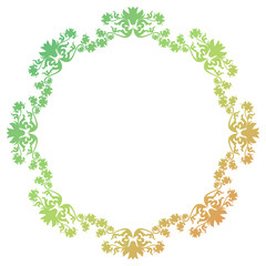 Beautiful gradient frame. Color silhouette frame for advertisements, wedding and other invitations or greeting cards. Raster clip art.