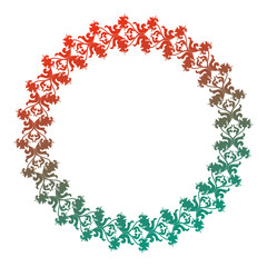 Beautiful gradient frame. Color silhouette frame for advertisements, wedding and other invitations or greeting cards. Raster clip art.