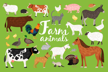 Collection of farm animals